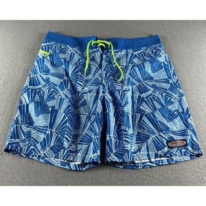 Vineyard Vines Board Shorts Men's 36 Blue Geometric AOP Swim Trunks Beach